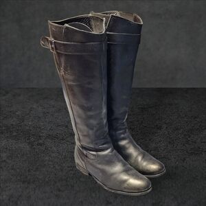 Women Vintage Leather Equestrian Black Tall Riding Boots By L.L. Bean Size 10M